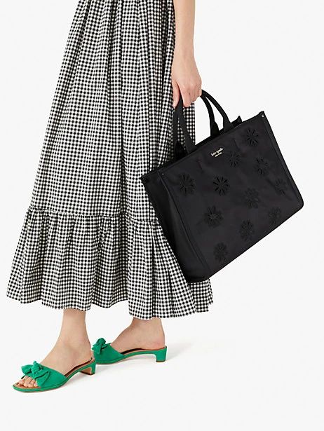 the little better sam embroidered nylon large tote | Kate Spade (US)