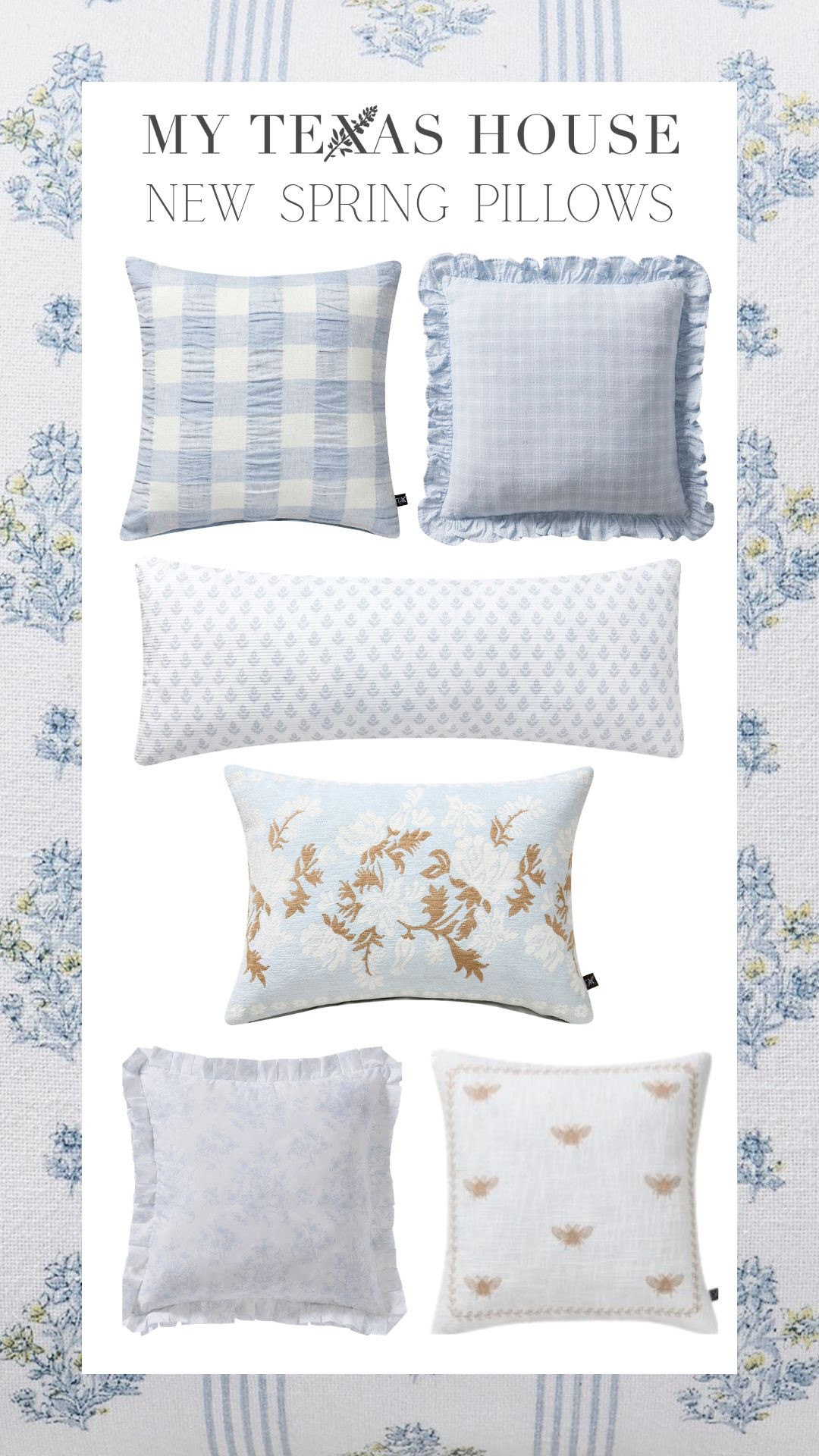 If blue is your vibe, then our spring pillow launch is for you!!! Snag them now from Walmart!  

 #LTKSeasonal #LTKHome