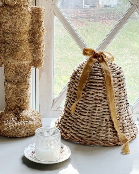 I found these large woven bells recently and loved them, but not the ribbon.

A quick ribbon change with some beautiful velvet ribbon and they are perfect for my neutral Christmas decor! 

#christmasdecor #holidaybells 

#LTKHoliday #LTKSeasonal #LTKhome