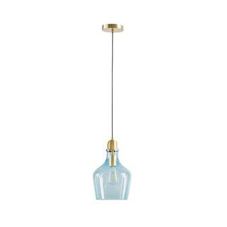 60-Watt 1 Light Gold Metal Base Bell Shaped Glass Mini Pendant Light with Clear Glass Shade, No Bulbs Included | The Home Depot