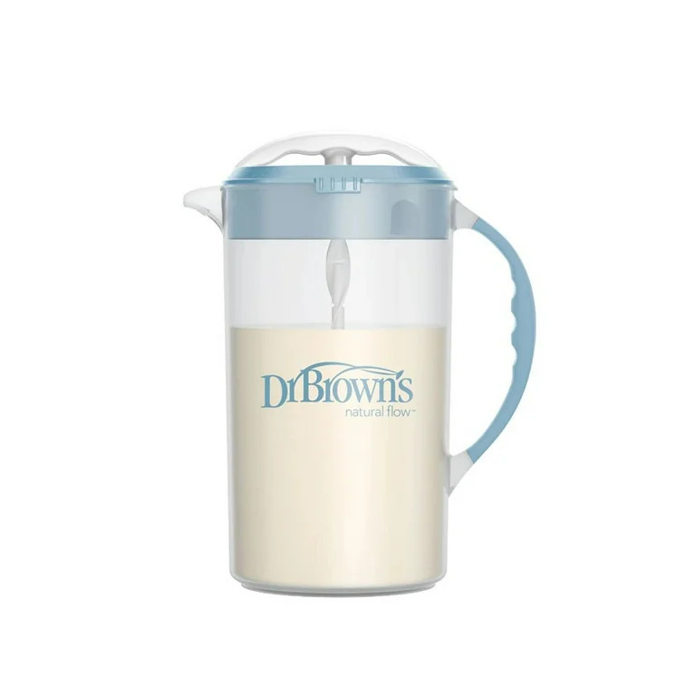 Dr. Brown's Baby Formula Mixing Pitcher, Adjustable Stopper/Locking Lid/No-Drip Spout, Blue 36oz,... | Walmart (US)
