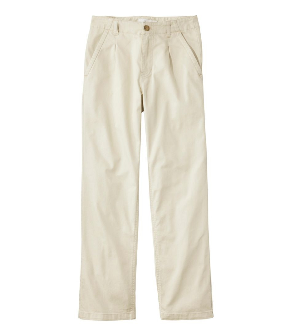 Women's Signature Easy-Cotton Pleated Chinos, Ankle | L.L. Bean