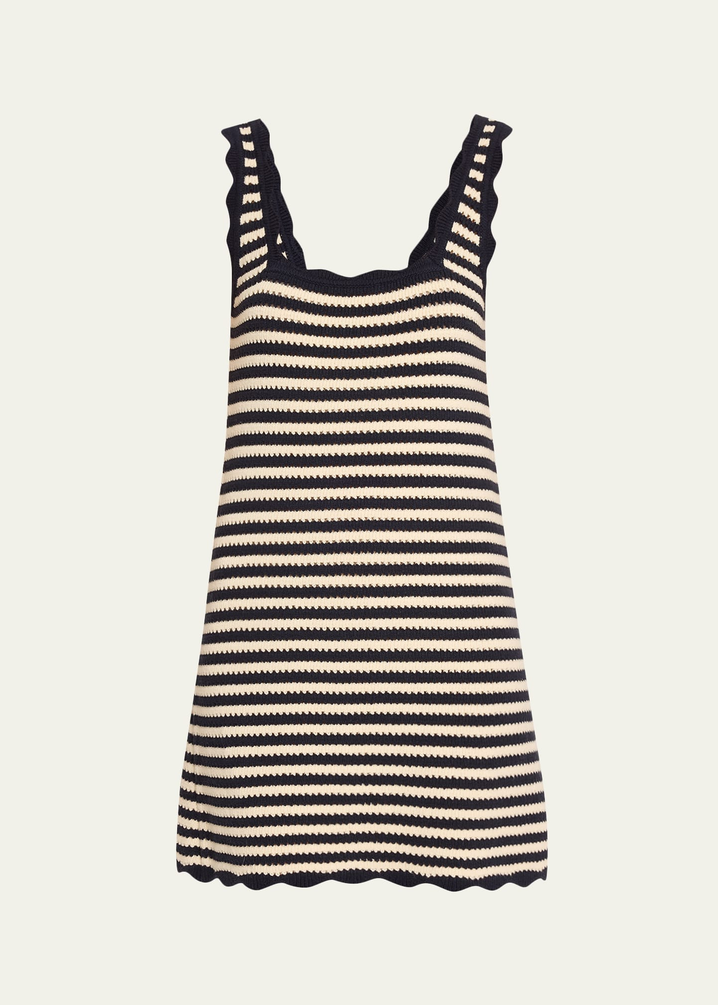Ciao Lucia Domeka Stripe Crochet-Knit Mini Dress | Bergdorf Goodman