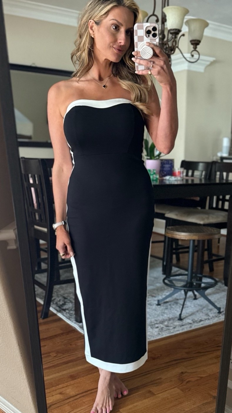 Fancy date night or a semi formal event- dress. Size M- stretchy fabric, super comfortable! 

#LTKWedding #LTKFindsUnder100