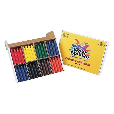 S&S Worldwide Color Splash! Chubby Crayons. Easy To Grip Chunky Crayons For Kids & Seniors, Divid... | Amazon (US)