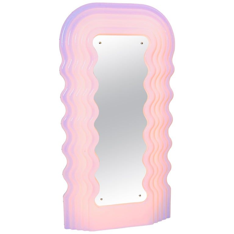 Pink ‘Ultrafragola’ Mirror Designed by Ettore Sottsass for Poltronova, Italy | 1stDibs