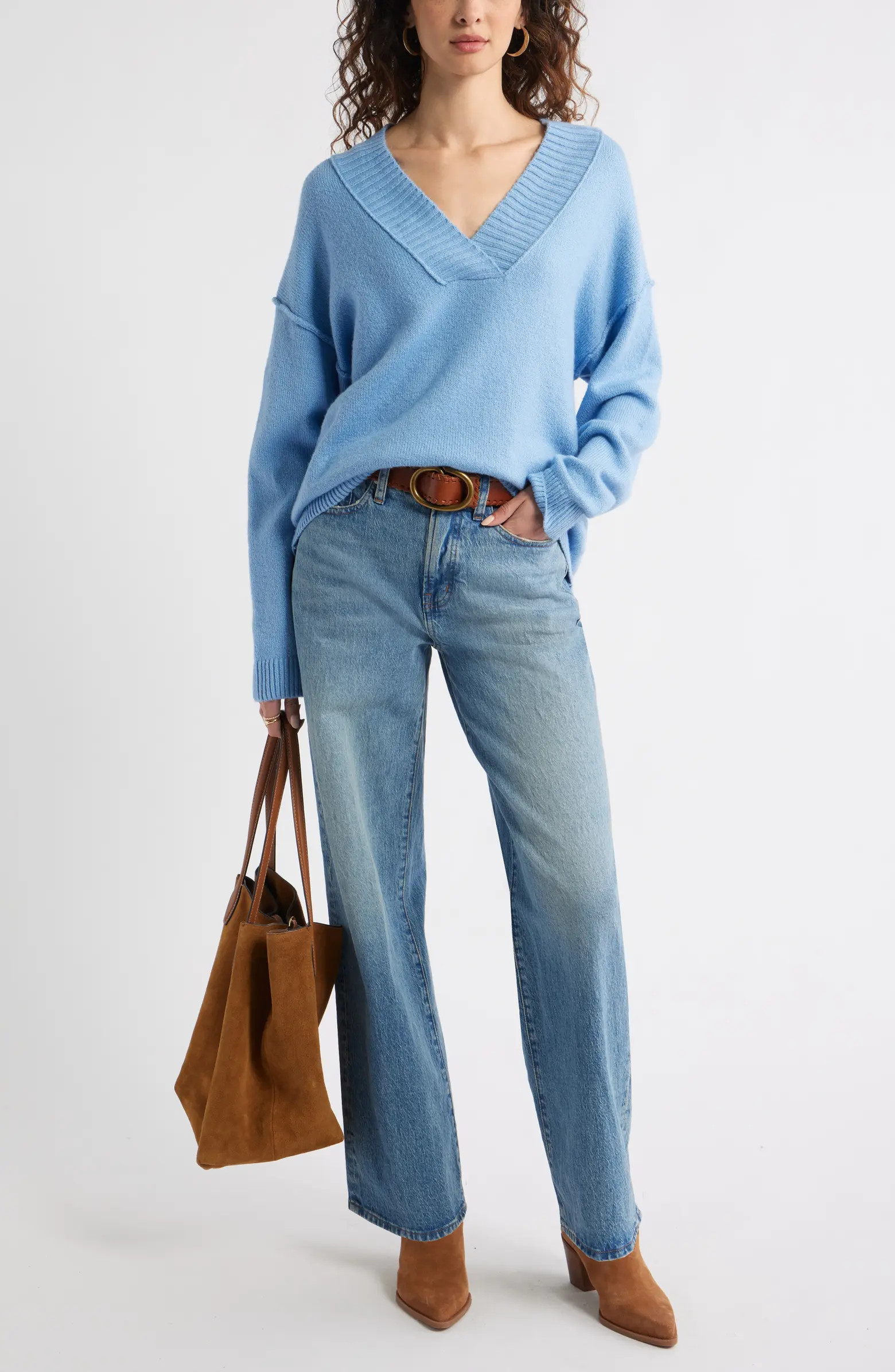 Slouchy V-Neck Sweater | Nordstrom