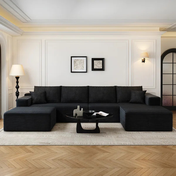 Andreco Corduroy U-Shaped Sectional | Wayfair North America