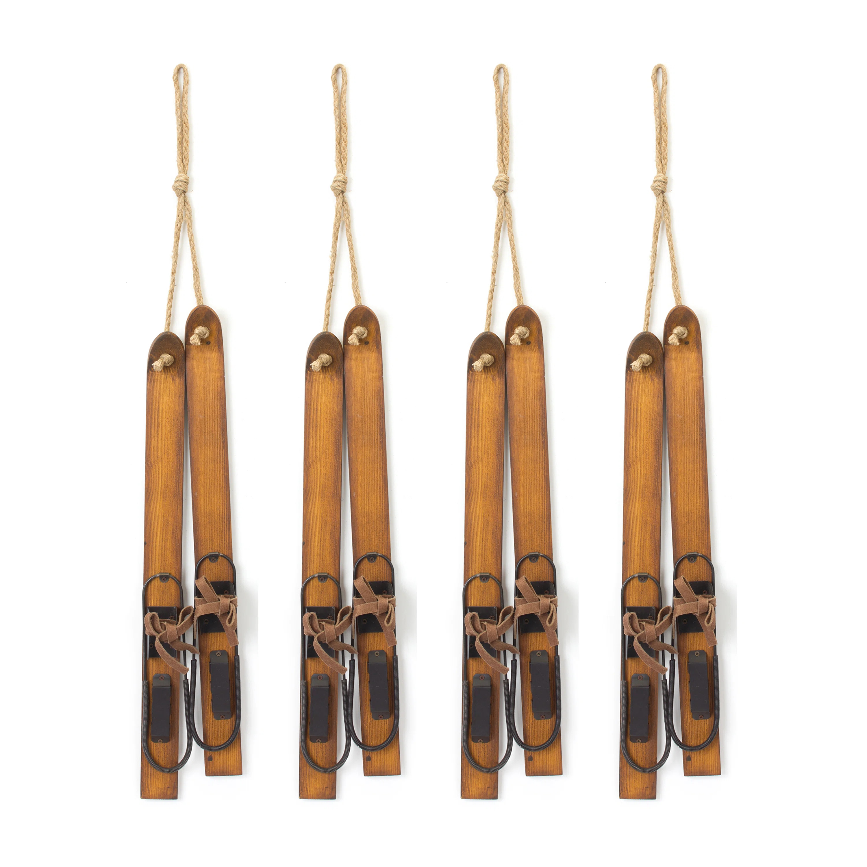 Ski Ornament (Set Of 4) 30"H Wood (Set of 4) | Wayfair North America