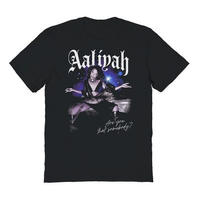 Aaliyah Men's That Somebody Logo Short Sleeve Graphic Cotton T-shirt - Black XL | Target