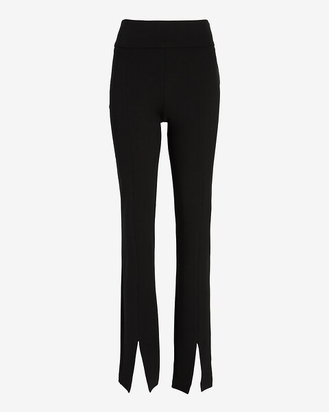 Columnist High Waisted Front Vent Straight Pant | Express