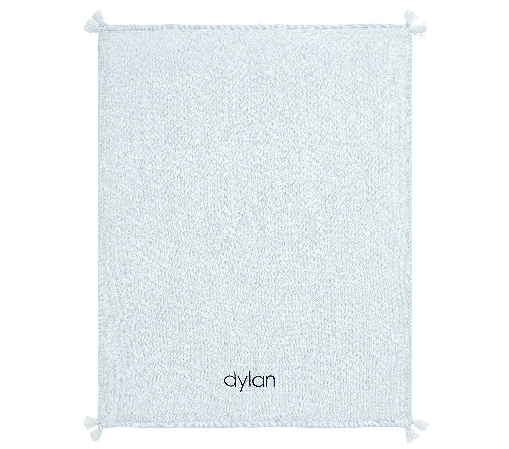 Luxe Knit Sherpa Baby Blanket, Light Blue | Pottery Barn Kids