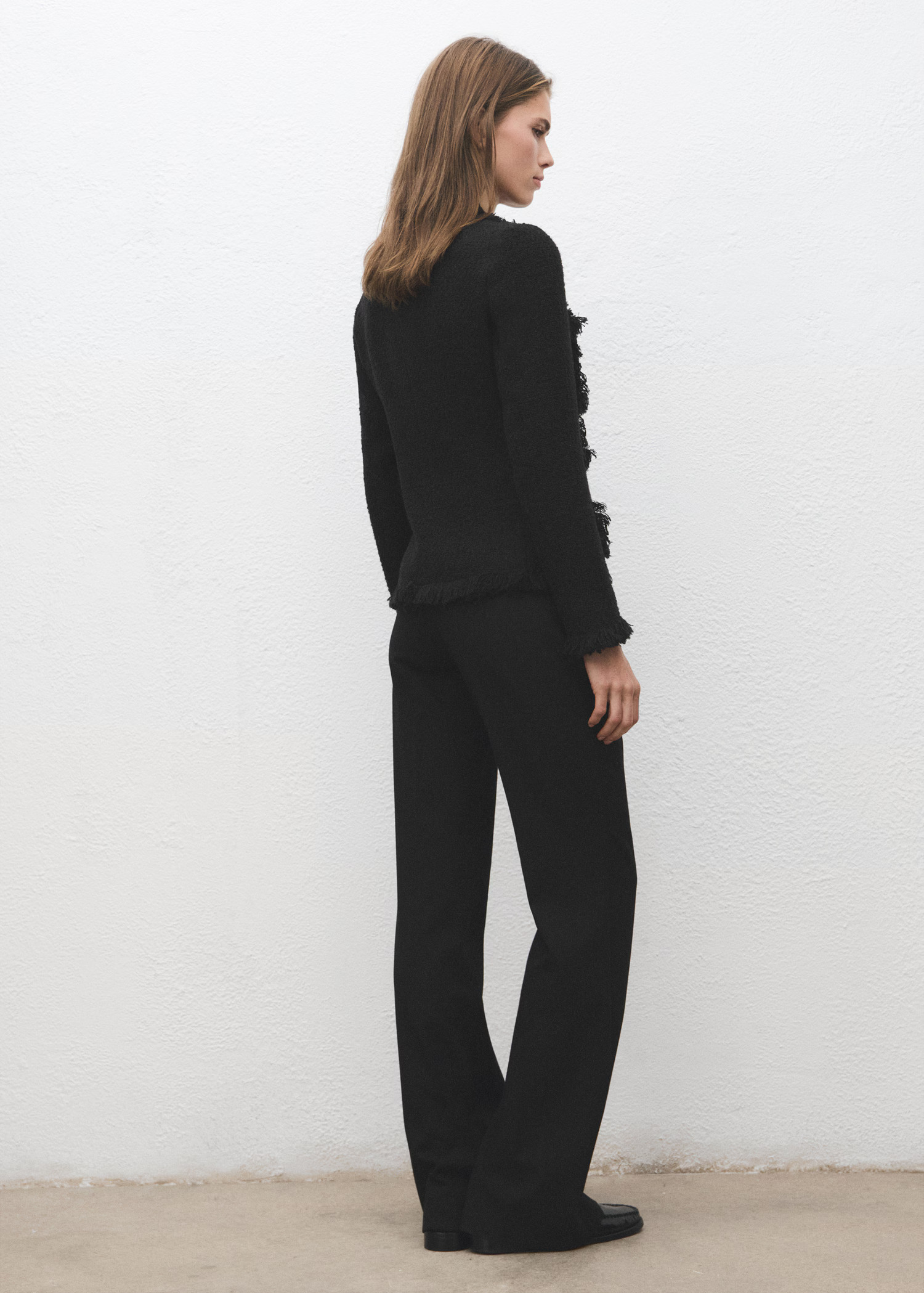 Veste tweed bords effilochés - Femme | MANGO France métropolitaine | Mango EU