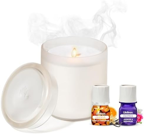 Lifelines Flameless Candle Aromatherapy Essential Oil Diffuser with 2 ClickWick Essential Oil Ble... | Amazon (US)