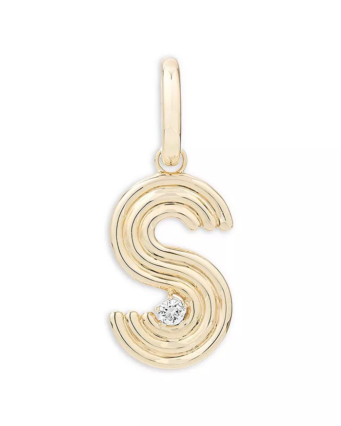 14K Yellow Gold Groovy Diamond Initial Pendant Collection | Bloomingdale's (US)