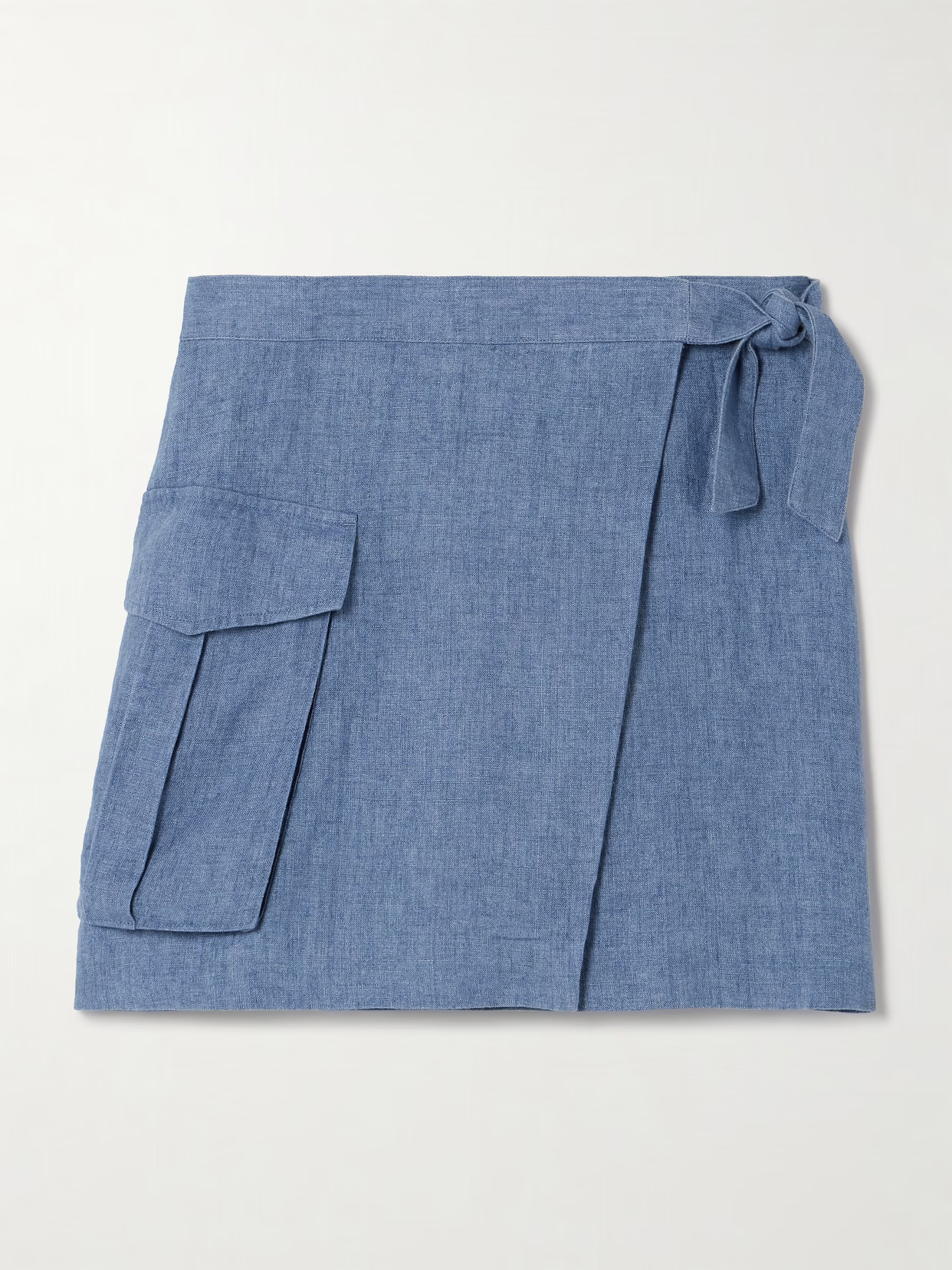 Linen mini wrap skirt | NET-A-PORTER (US)
