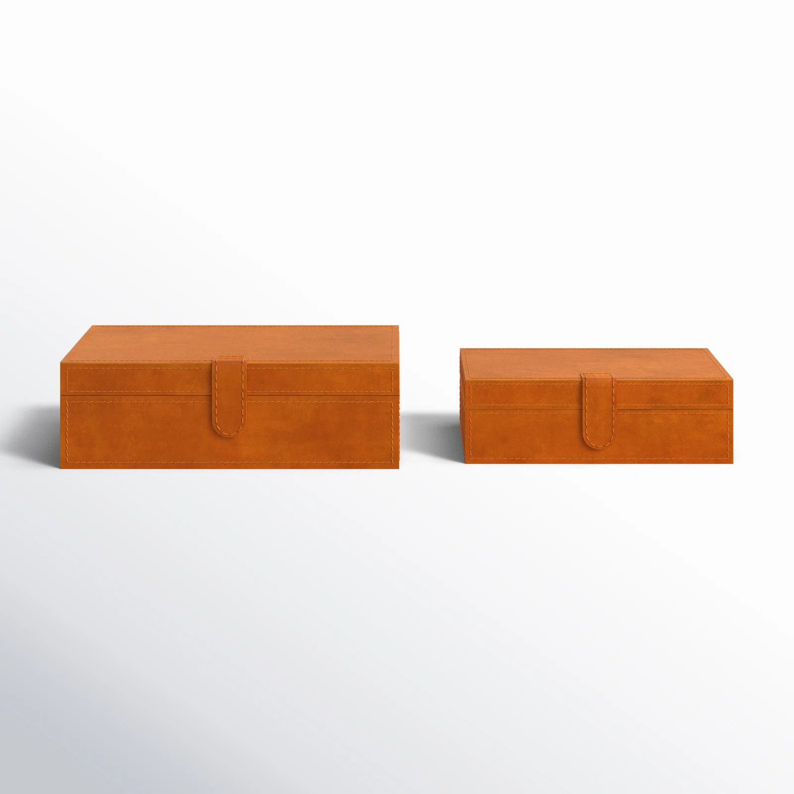 Brownsburg 2 - Piece Handmade Faux Leather Decorative Box | Birch Lane