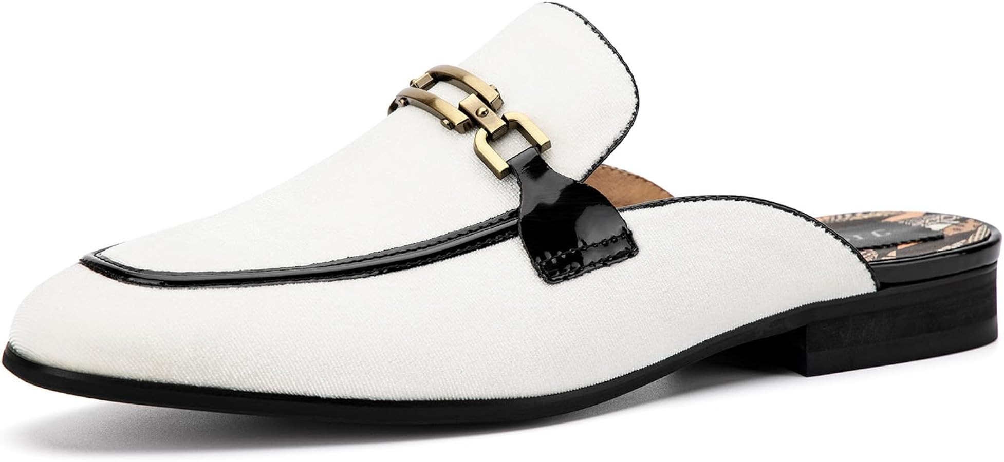 JITAI Mens Mules Velvet Slippers Slip-On Loafers for Men Casual Open Backless Sandals | Amazon (US)