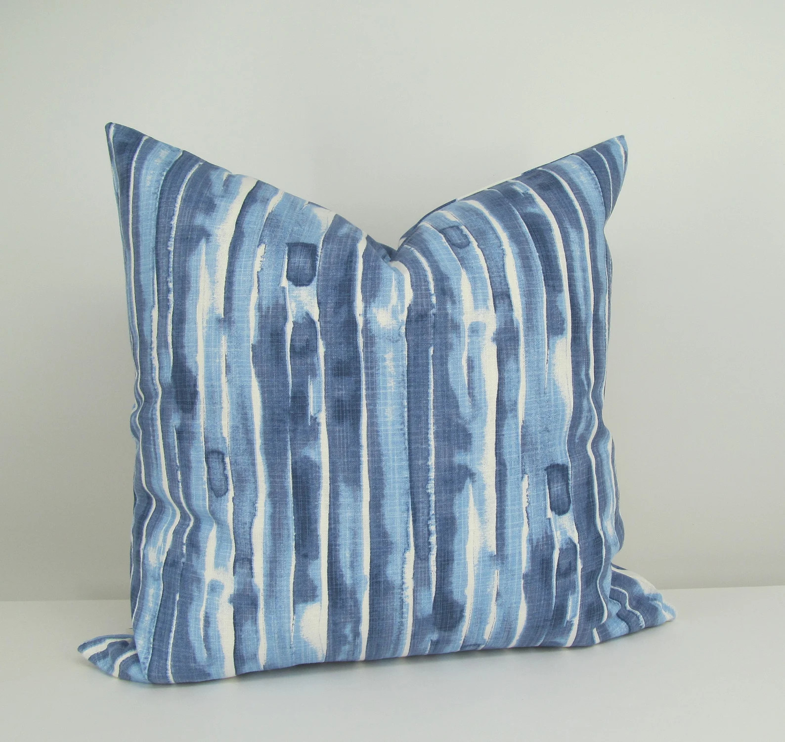 Watercolor Pillow Cover/ Indigo-white/ Decorative Pillow/ Lumbar Pillow Cover/ 3 Pattern Choice/ ... | Etsy (US)