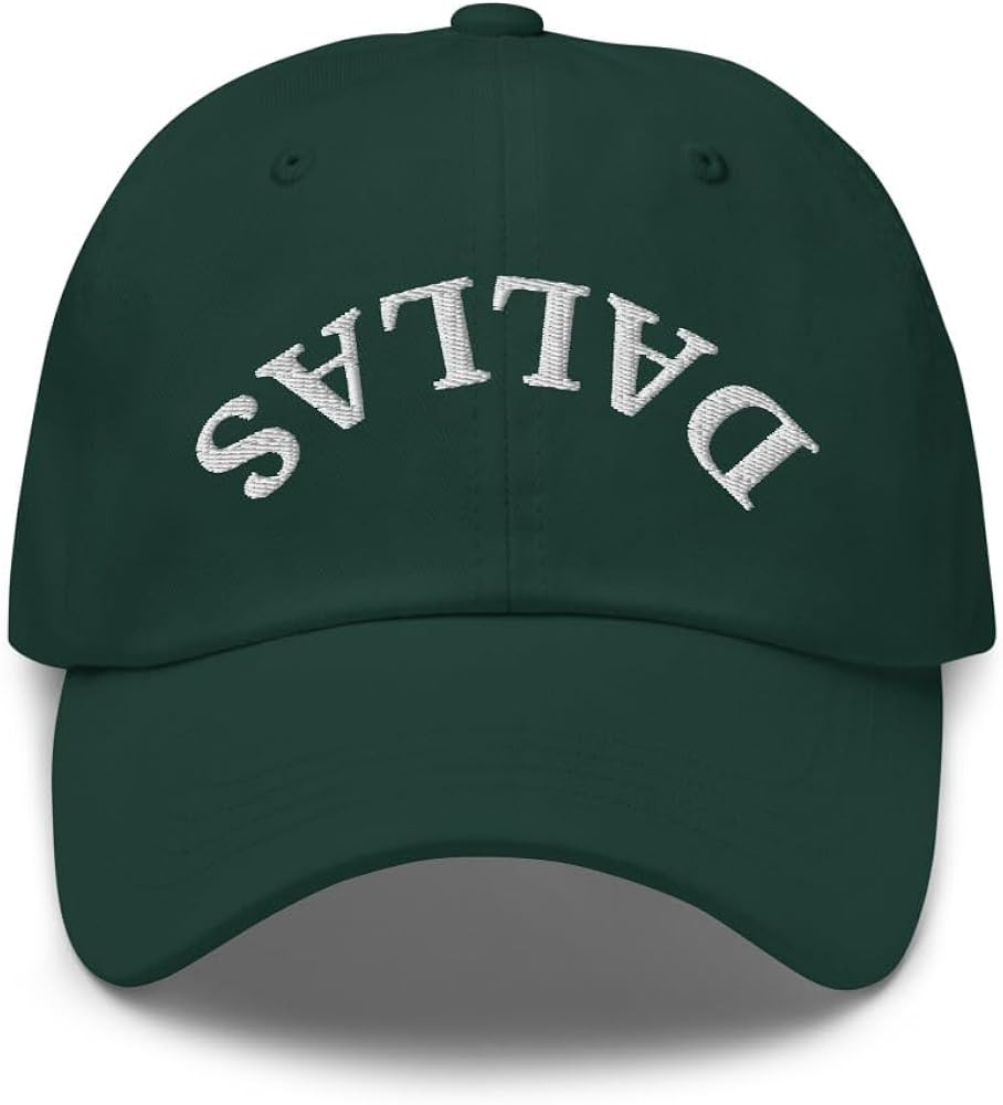 Upside Down Dallas Cap, Upside Down Dallas Dad Hat, Dallas Dad Hat, Inverted Dallas Embroidered H... | Amazon (US)