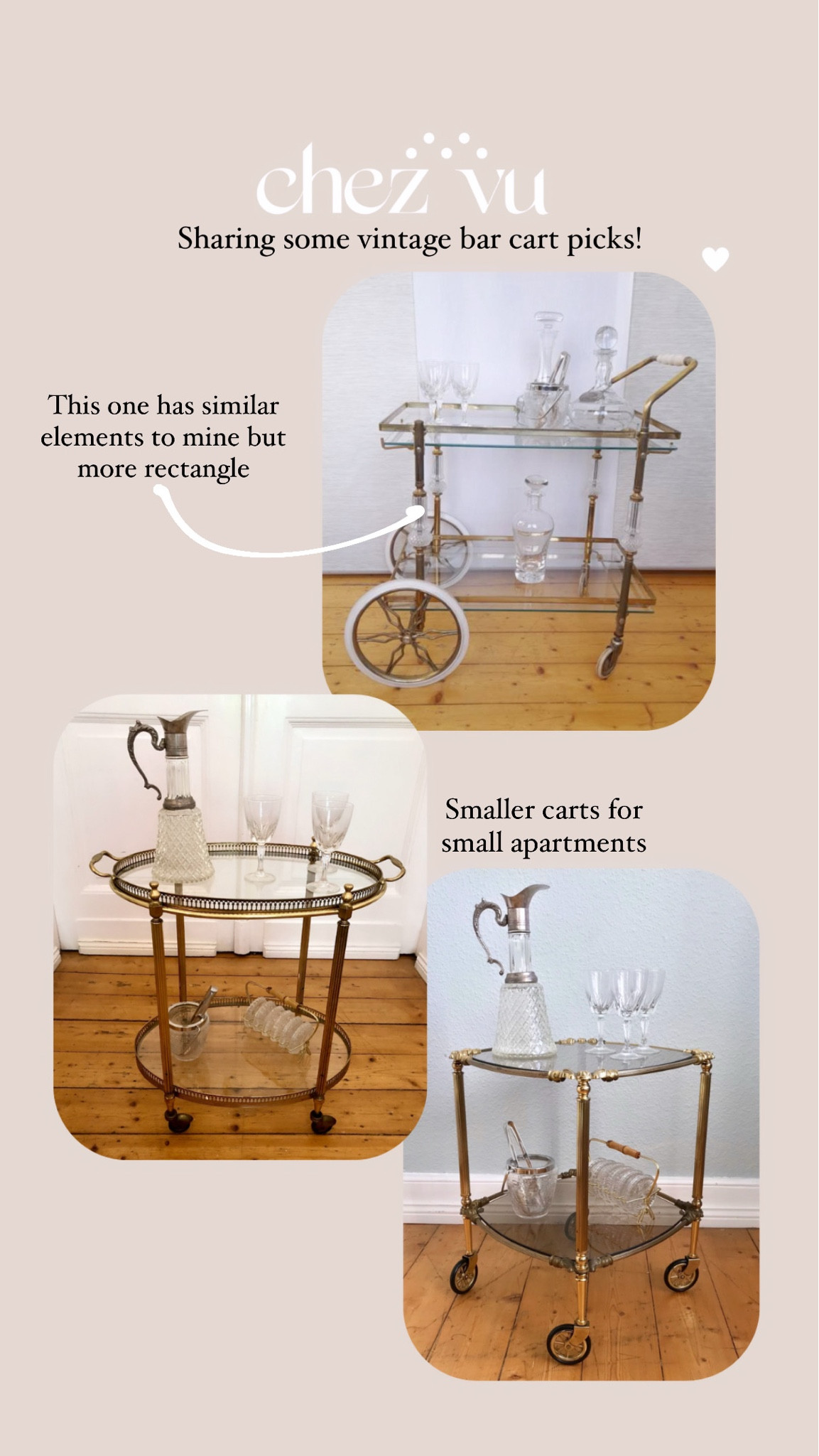 Vintage bar carts 