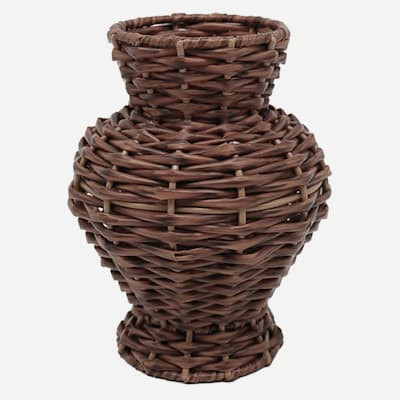 Rattan Vase, 6" | At Home