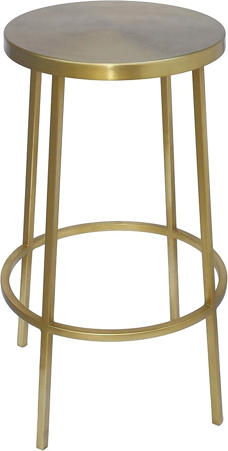 Meridian Furniture 949Gold Tyson Collection Modern | Contemporary Iron Stool, Brushed Gold Finish... | Amazon (US)