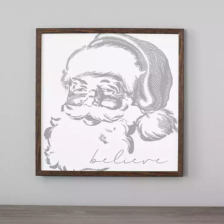Green Believe Santa Wooden Wall Plaque | Kirkland's Home