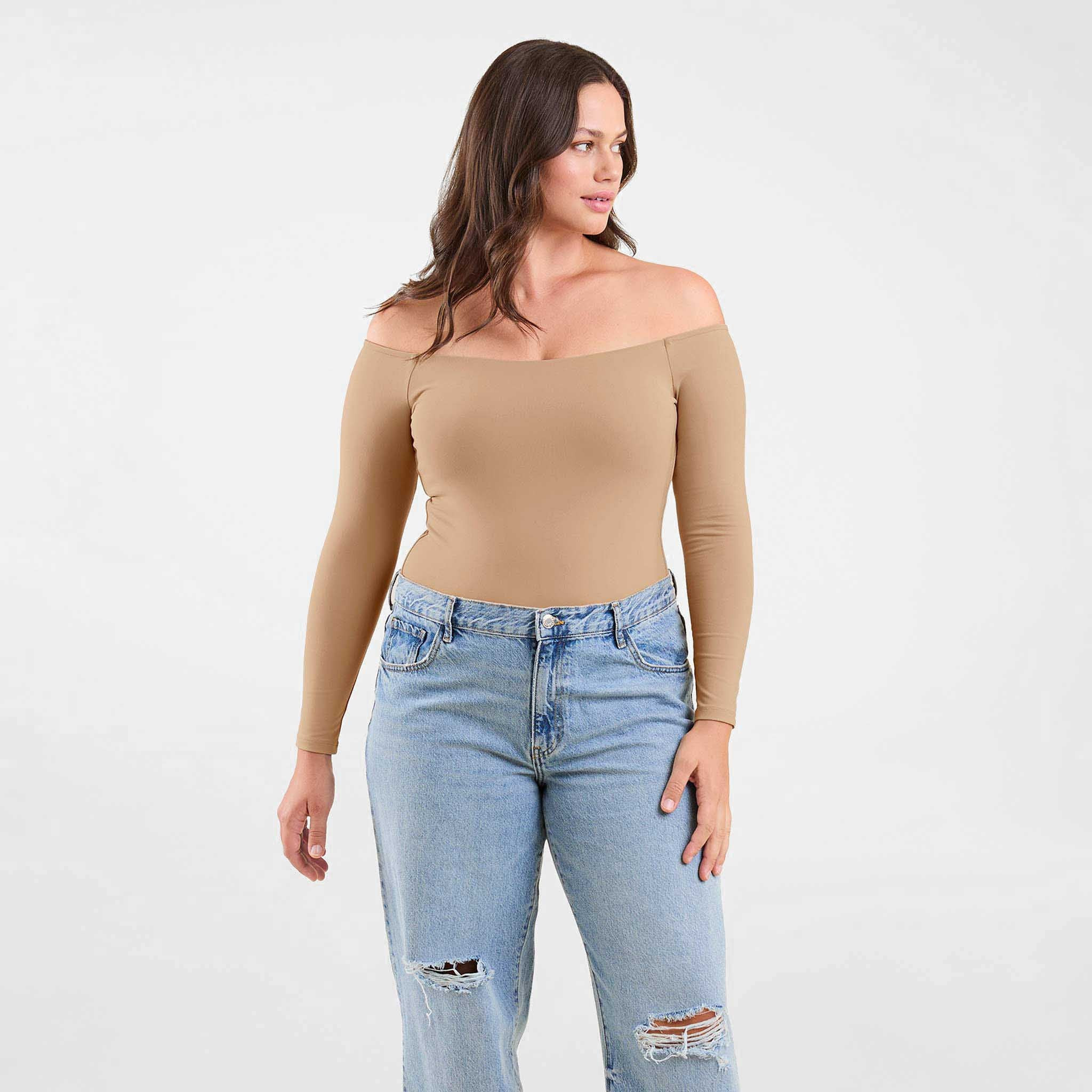 Off The Shoulder Bodysuit | Black | Nuuds US