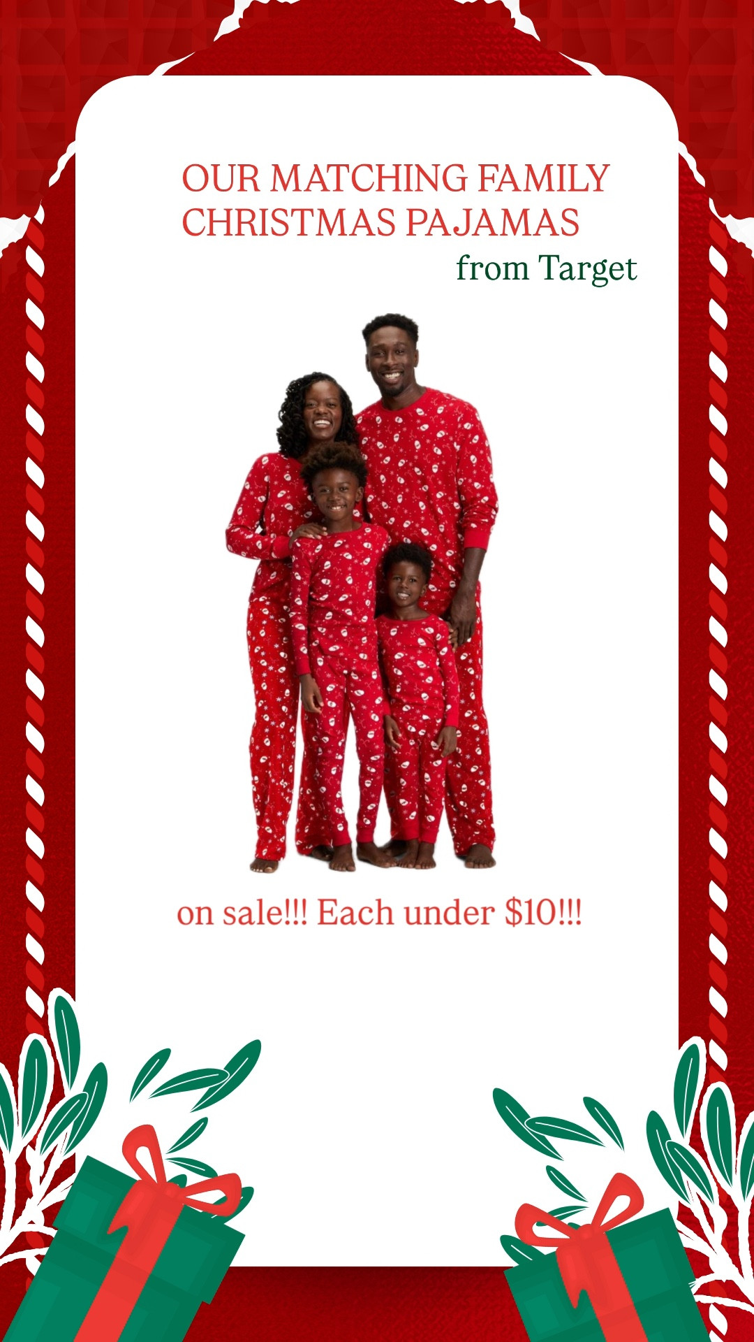 Our matching family Christmas pajamas we ordered from Target!! They’re on such a good sale making each under $9!! 🎄🎅🏾♥️ 

#LTKHoliday #LTKCyberWeek #LTKSeasonal