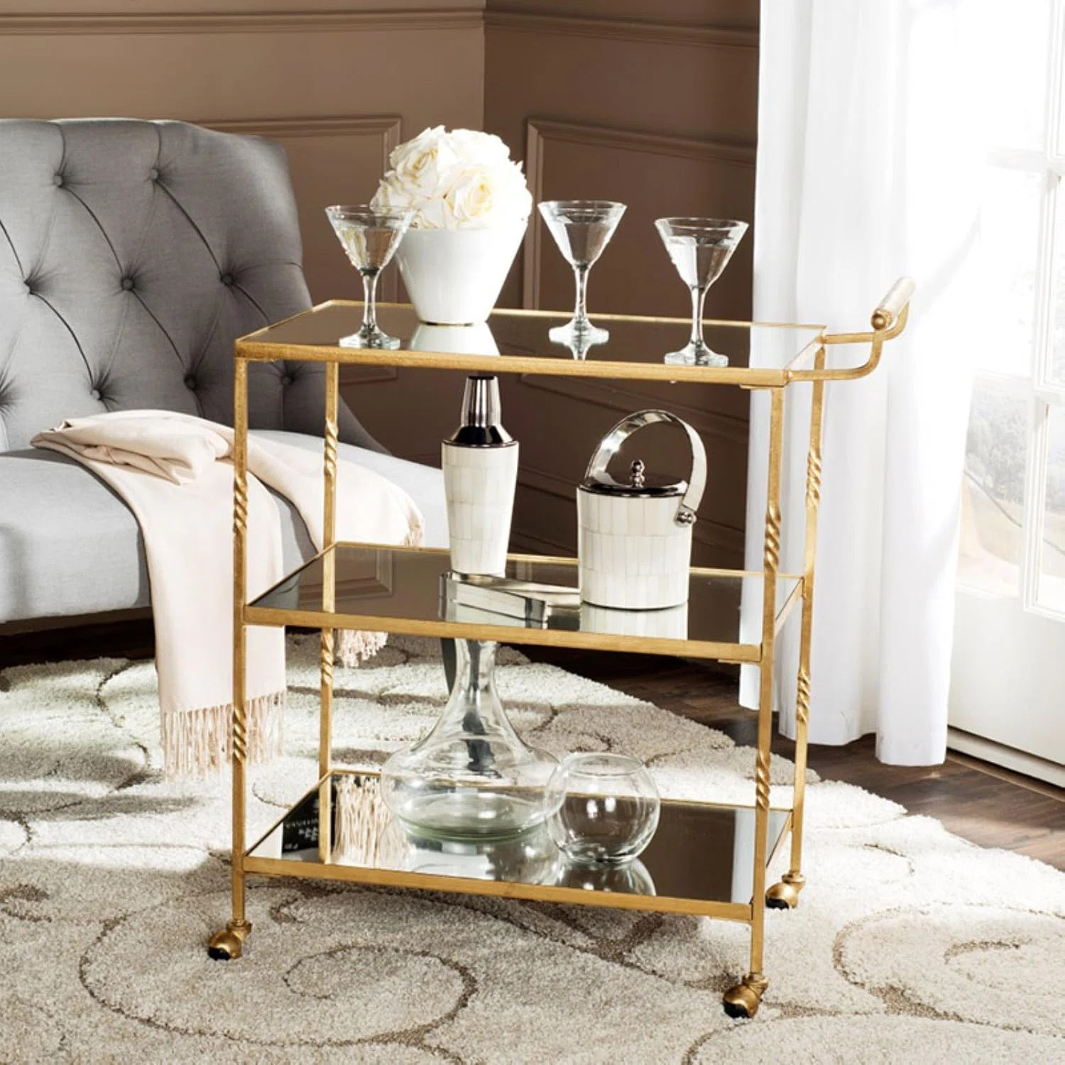 Mercer41 Oxendine Bar Cart & Reviews | Wayfair | Wayfair North America
