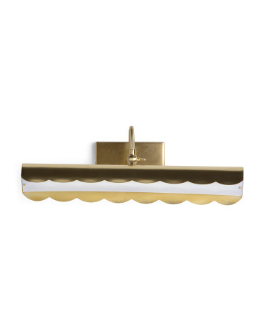 18.25x6 Scalloped Metal Rechargeable Wall Picture Light | TJ Maxx