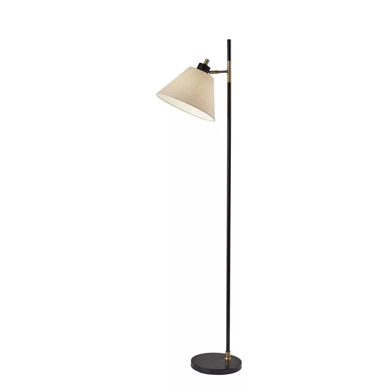 Matthew Floor Lamp Black/Antique Brass - Adesso | Target