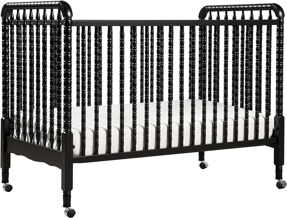 DaVinci Jenny Lind 3-in-1 Convertible Crib in Ebony, Removable Wheels, Greenguard Gold Certified | Amazon (US)