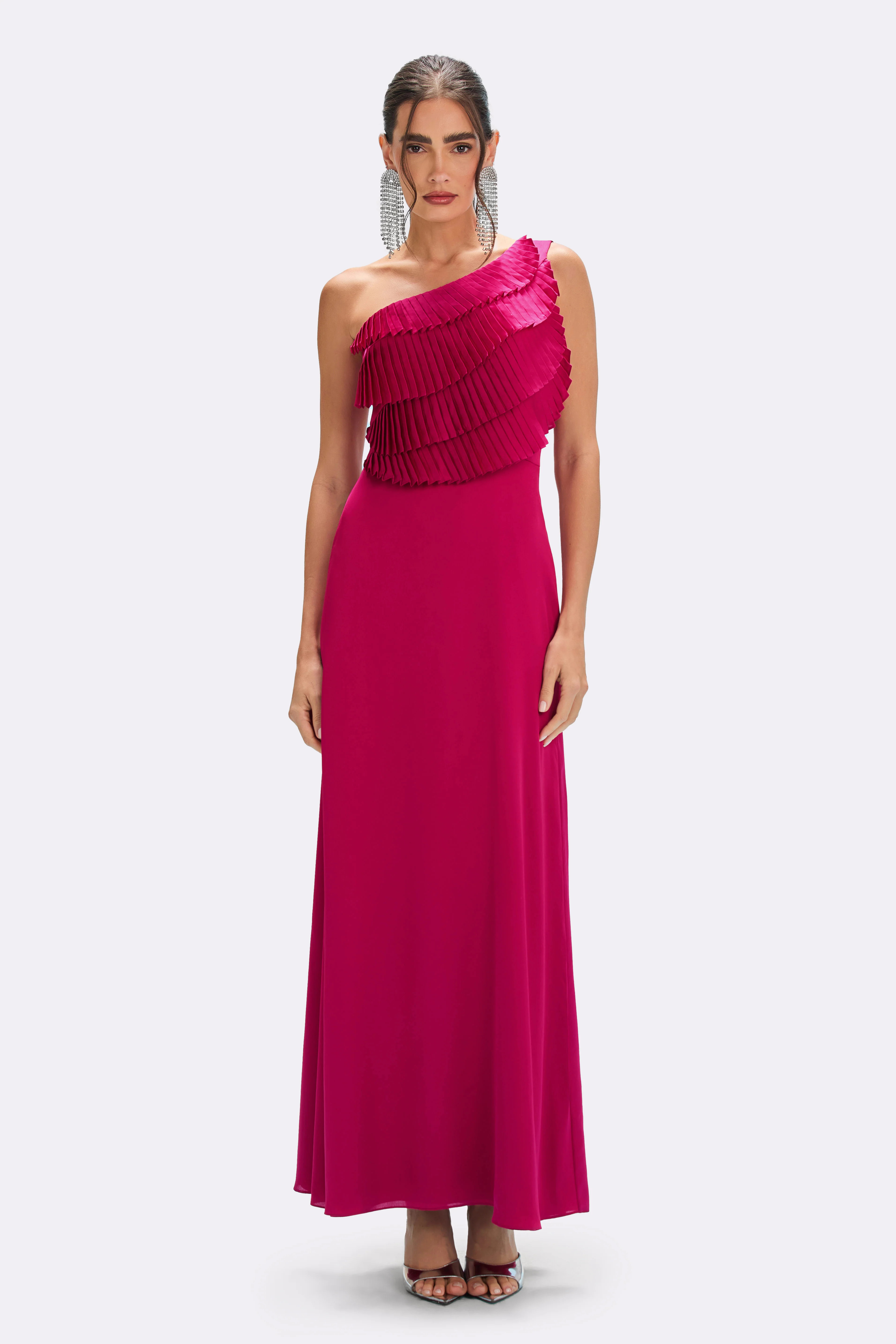 DREAM SATIN FLUTTER GOWN | PatBO