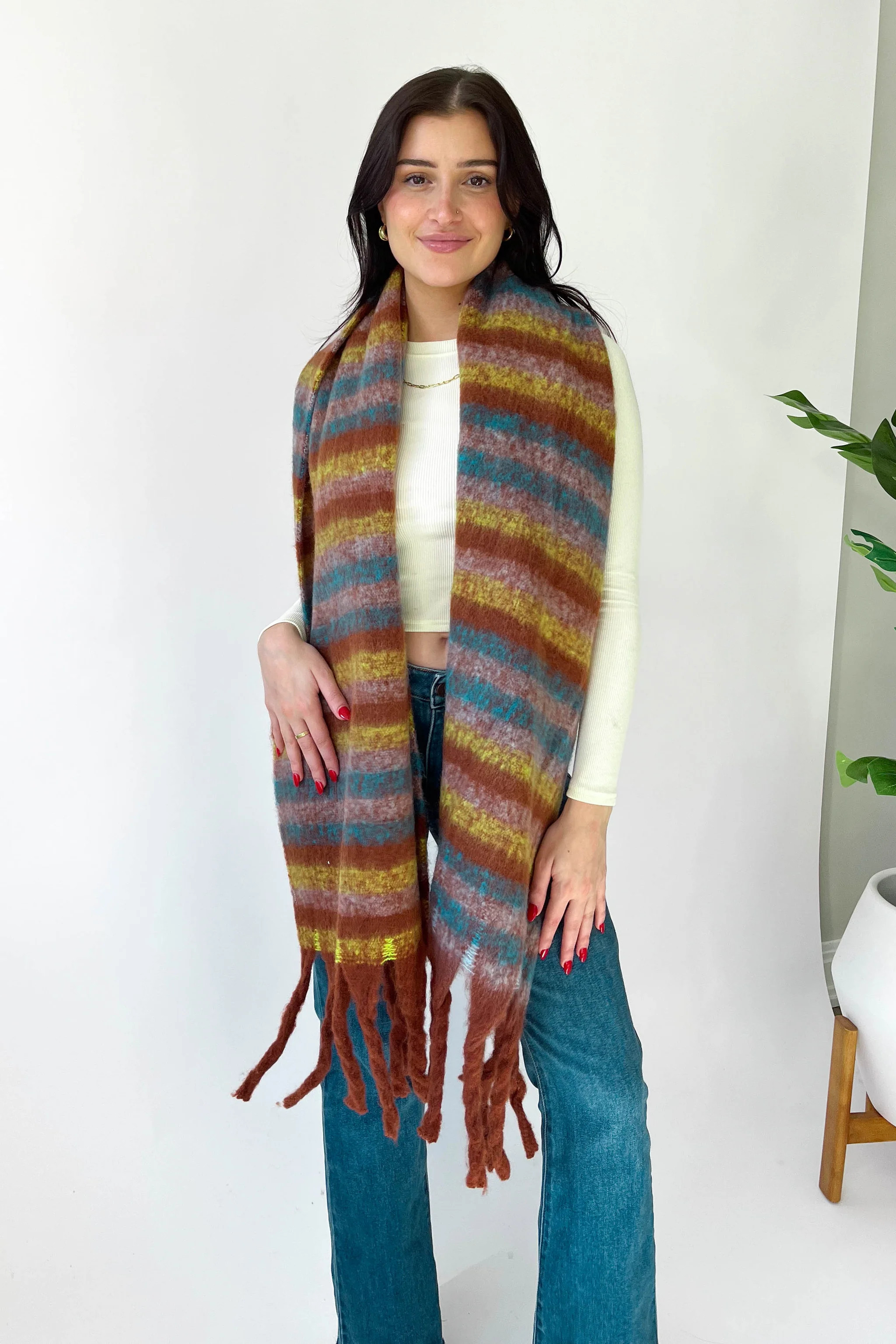 Stay Cozy Scarf in Brown | Grey Bandit