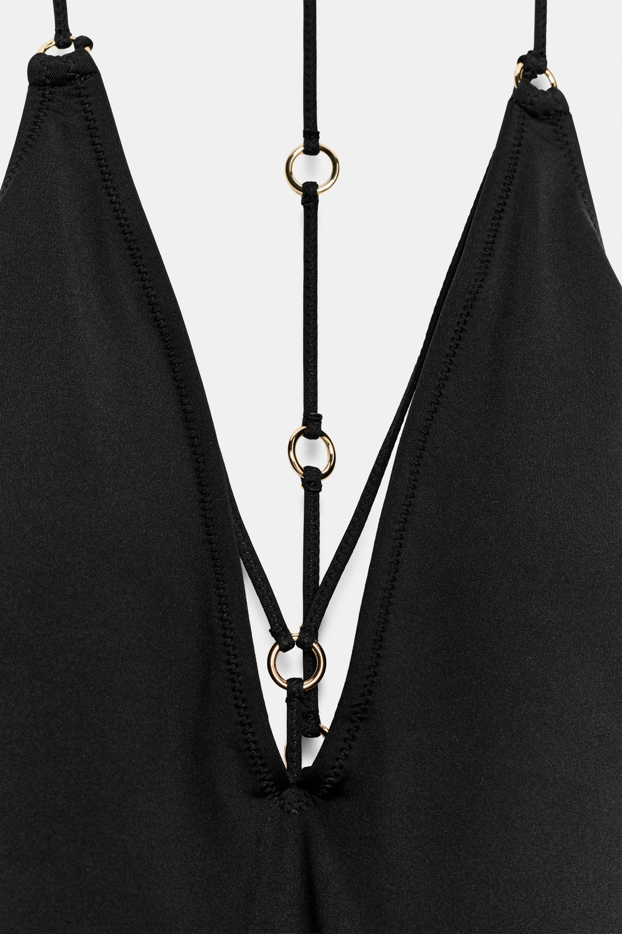 STRAPPY SWIMSUIT WITH EYELETS | Zara US