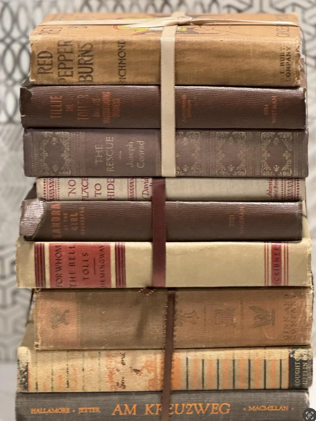 Vintage Book Bundle, Fall Decor, Rustic Farmhouse Shelf Styling - Etsy | Etsy (US)