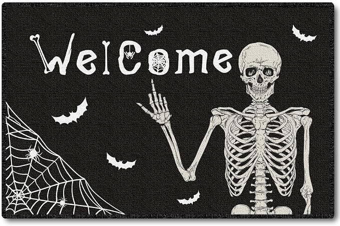 iujybax Halloween Door Mat Indoor Outdoor Welcome Door Mat, Halloween Decorations Non-Slip Hallow... | Amazon (US)