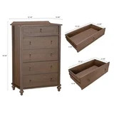 My Texas House Hartwell 5 Drawer Dresser Chest, 50" Tall, Heritage Oak | Walmart (US)