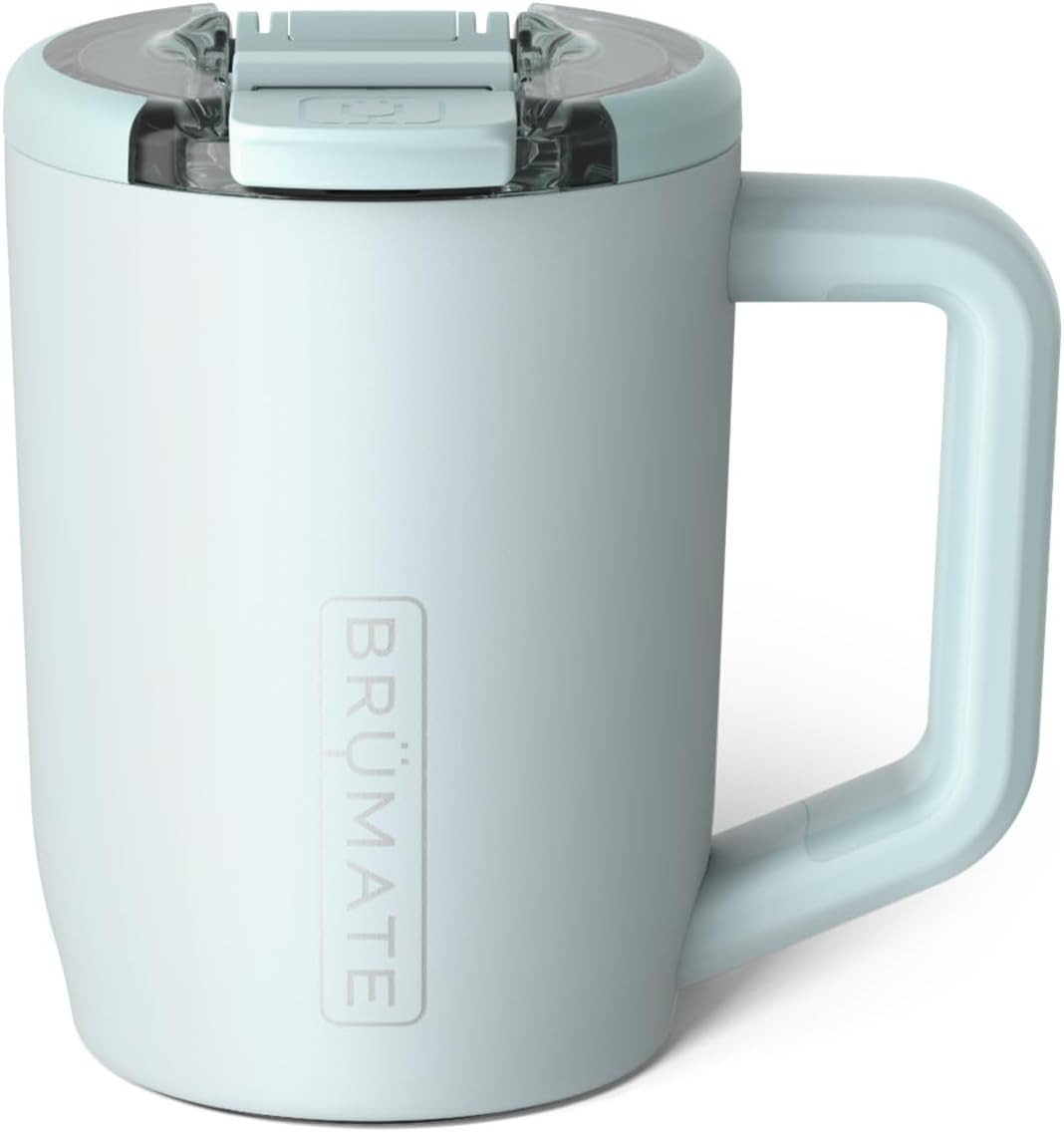 BrüMate Müv - 15oz 100% Leak Proof Insulated Coffee Mug with Handle & Lid - Stainless Steel Coffee Travel Mug - Double Walled Coffee Cup (Blue Agave) | Amazon (US)