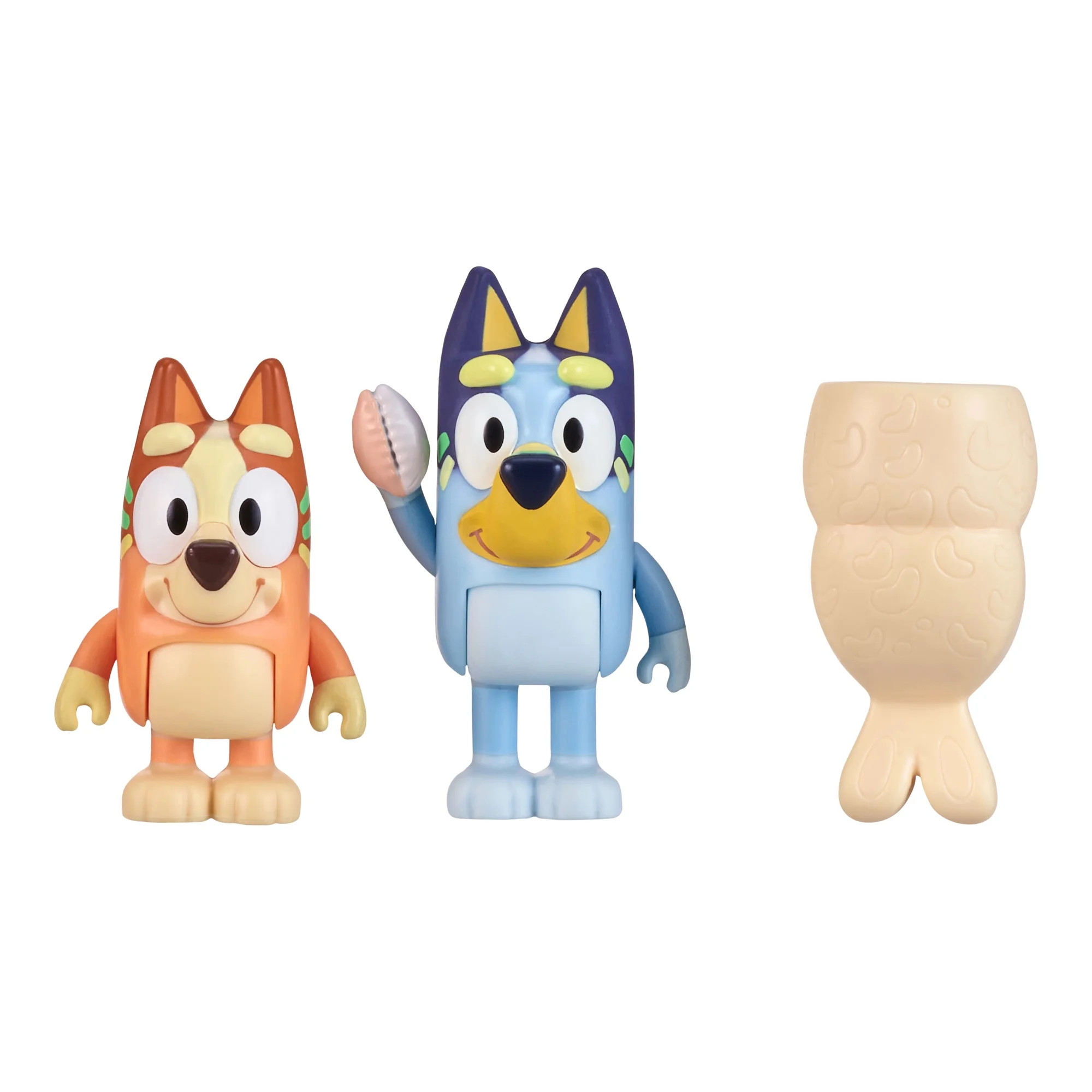 Bluey Mermaid Tails 2.5 inch Bluey and Bingo Beach Character 2-Packs Figures Ages 3+ | Walmart (US)
