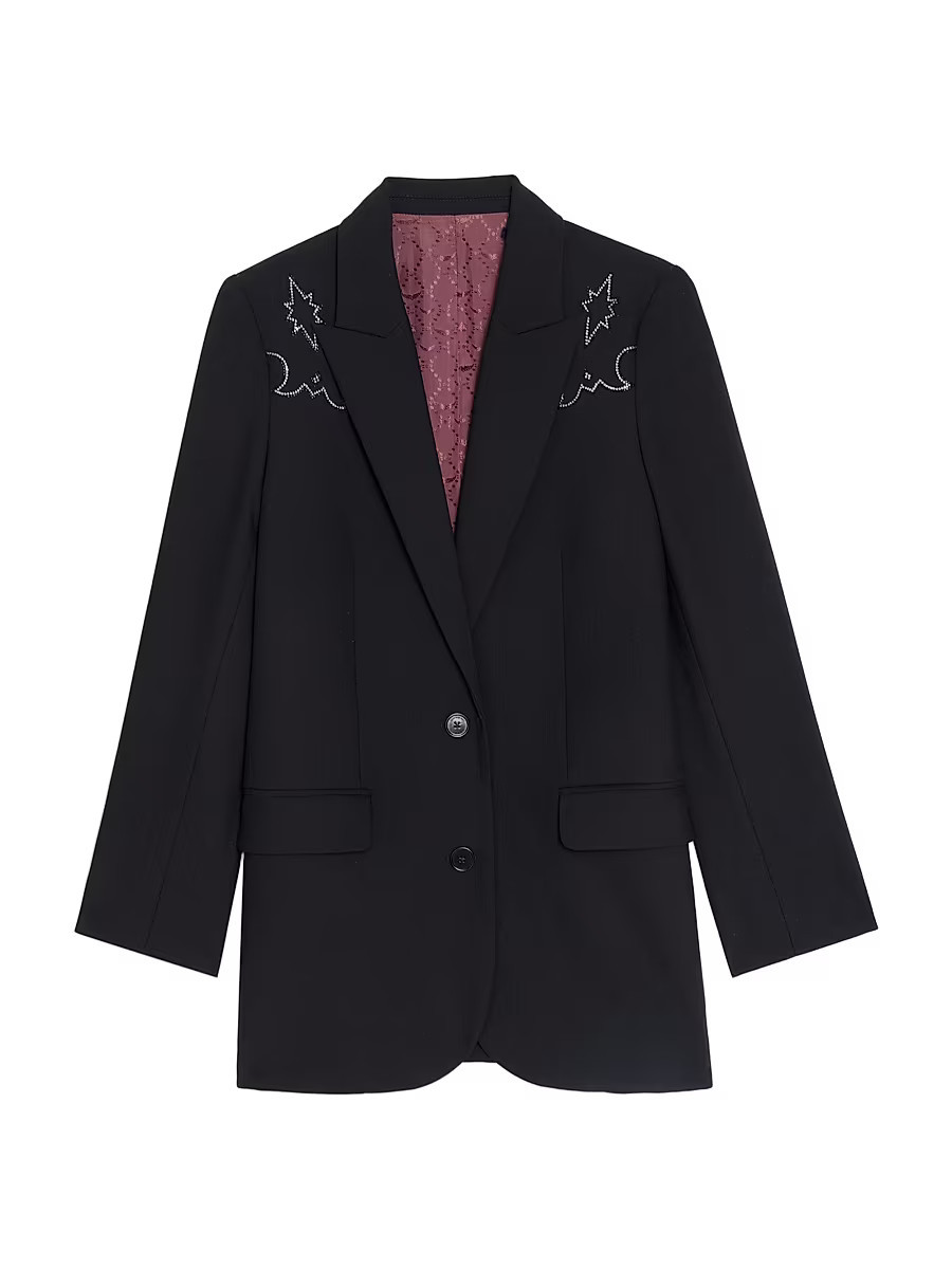 Women's Viva Embellished Blazer - Black - Size XS | Saks Fifth Avenue