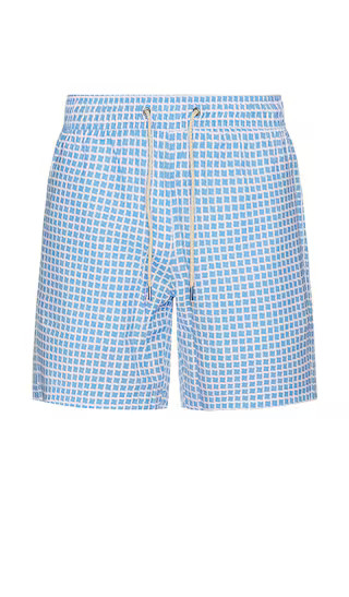 The Bayberry Swim Trunks in Blue Tiles | Revolve Clothing (Global)