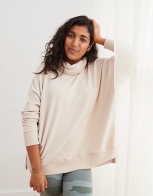 Aerie Sunday Soft Turtleneck Sweatshirt | American Eagle Outfitters (US & CA)