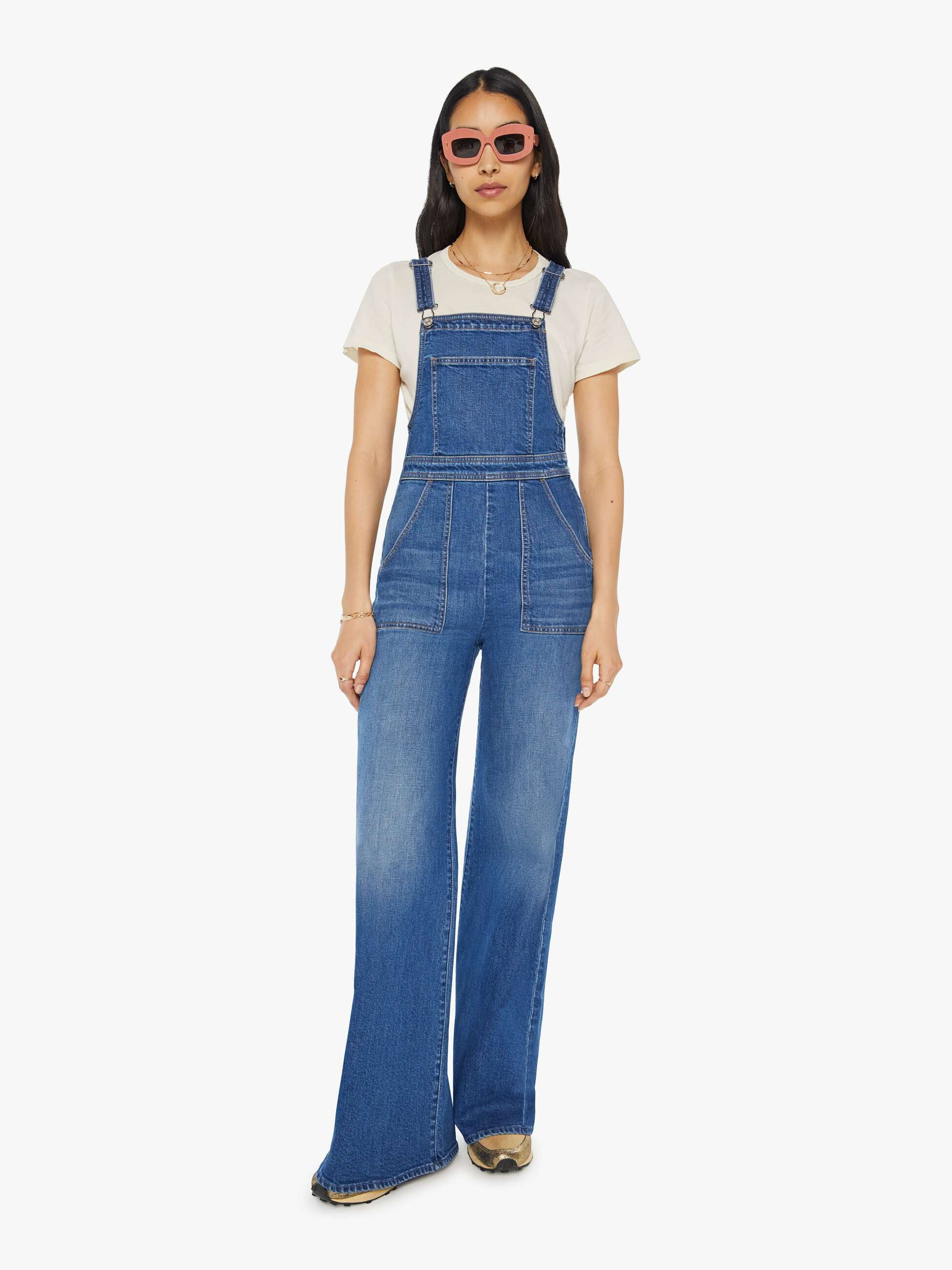 High Waisted Twister Overall Sneak - Punch Buggy | Mother Denim