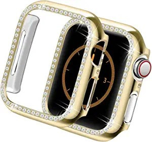 Yolovie Bling Case Compatible for Apple Watch Series 8 7 41mm, Crystal Diamonds Rhinestone Bumper... | Amazon (US)