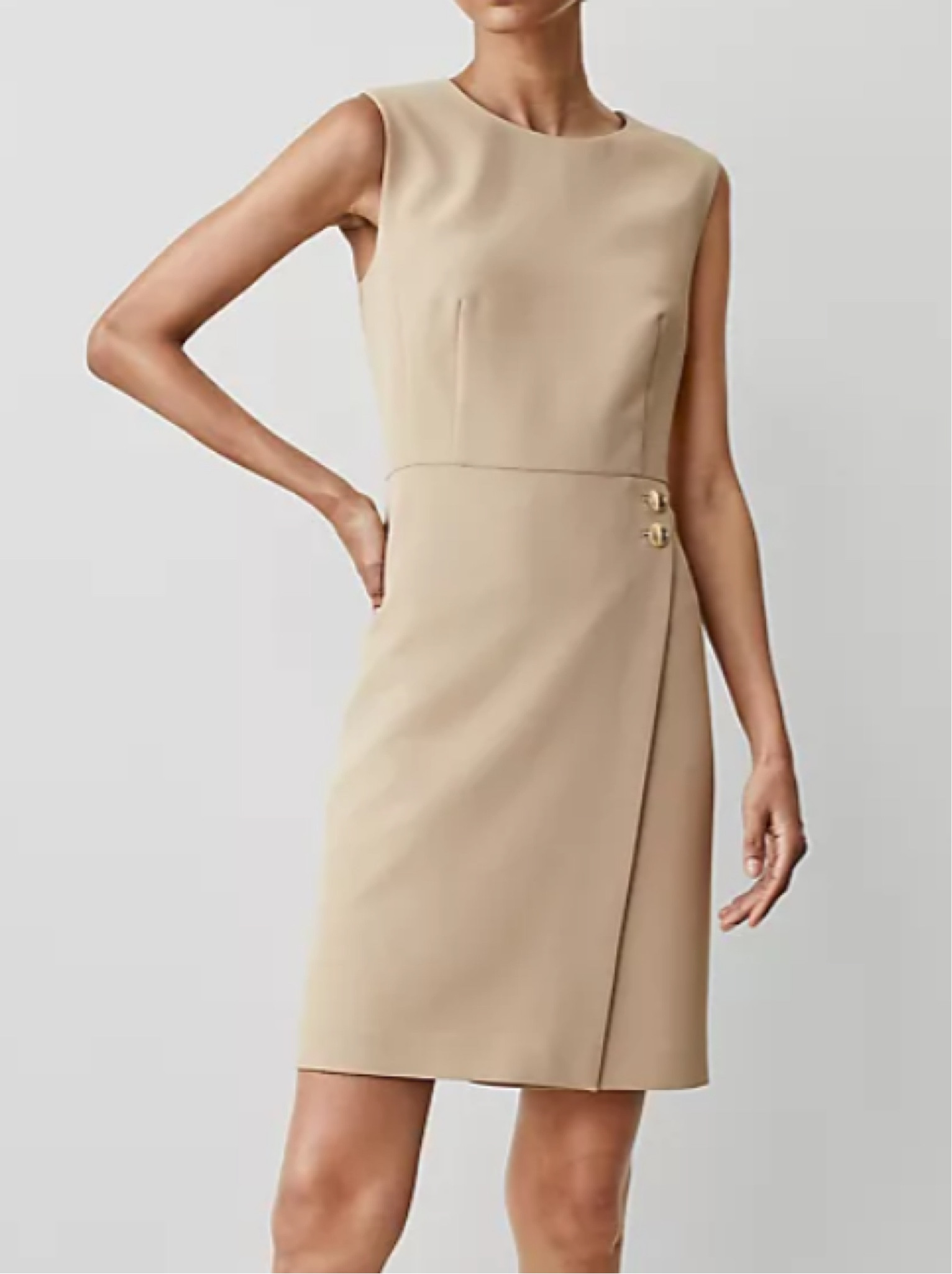 Button waist sheath dress in ‘baguette’ from Ann Taylor 
Camel
House of colour / Autumn


#LTKStyleTip #LTKWorkwear #LTKFallSale