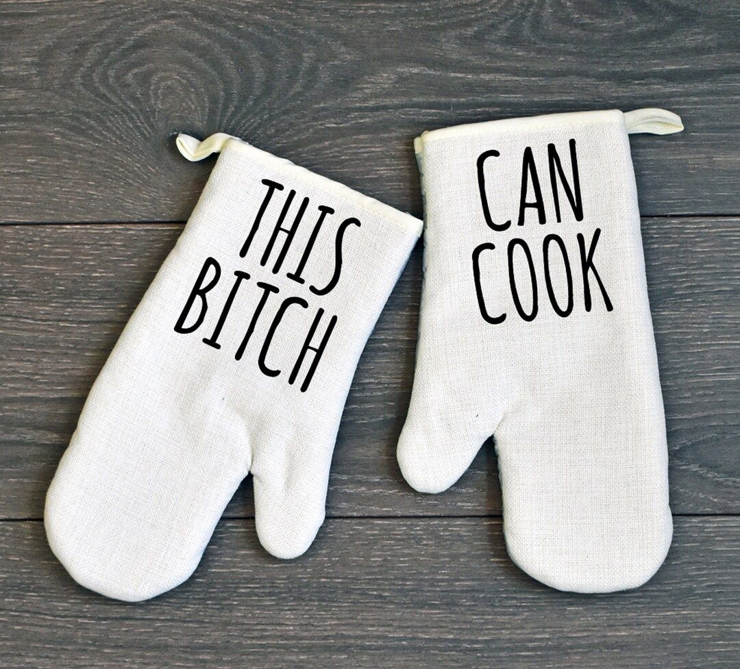 Funny Oven Mitt Set of Two, This Bitch Can Cook | Etsy (US)