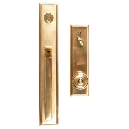 Emtek 4212US7 French Antique Melrose Single Cylinder Keyed Entry Handleset from the Brass Modern Col | Build.com, Inc.